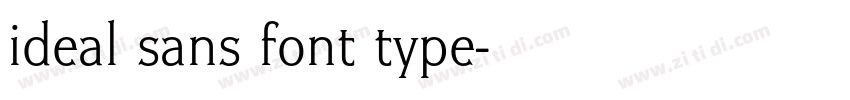 ideal sans font type字体转换